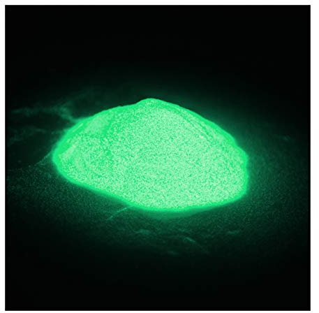 lumentics Nachleuchtender Glitter - Im Dunkeln leuchtender Glitzer. Feenstaub-Bastelglitzer mit Nachleuchtpigmenten. (50g, Hell/Grün)