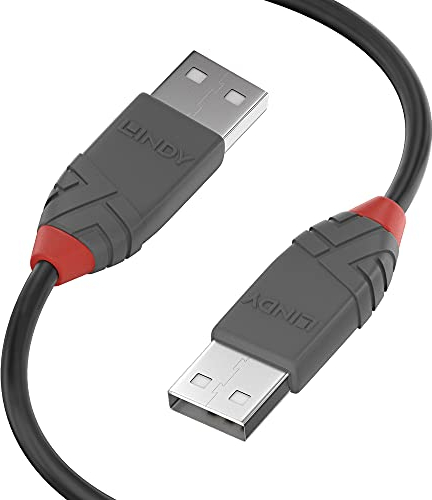 LINDY - Câble USB vers Micro USB 2.0 A/A, Anthra Line 5 Mètre, Câble avec Transfert de Données de 480Mbps| Compatible avec TV, Monitor, Tablet, Laptop, Camera | 10 Ans de Garantie