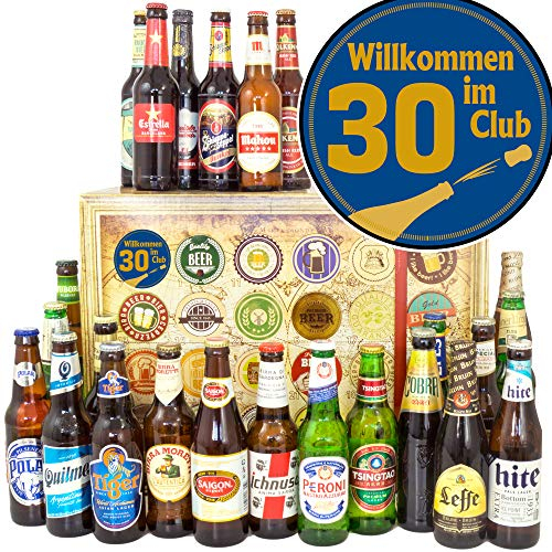 Willkommen im Club 30 / Bier aus aller Welt 24x / Geschenk 30. Geburtstag/Bier Weihnachtskalender 2024 2025