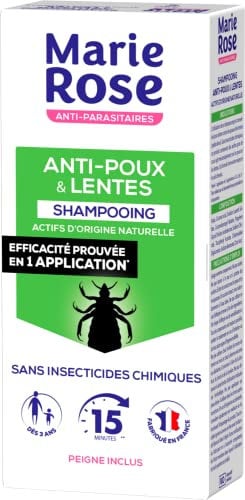 Marie Rose Shampoing Anti Poux/Lentes Format, Incolore, 125 ml (Lot de 1)