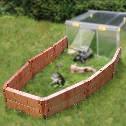 Juwel Auslaufgehege für Schildkröten (Terracotta, Zubehör für Schildkrötenhaus Paula, inkl. 14 Bausteine, einfache Montage, Freilauf für Reptilien) 20329
