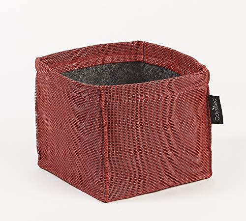 Odyseed - Pots en Batyline - 4L à 40L - Pots de Fleurs - Différentes Coloris - Carré (4L, Rouge)