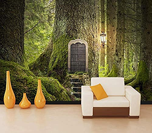 Wallpaper Mural Wall Photo Silk Wallpaper Mural Forest Trees House Wall Paper Wall Print Decal Walls 3D Wallpaper
