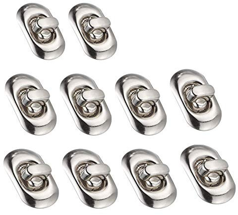 KanDery 10PCS DIY Buckle Set - Twist Turn Locks for Bags, Wallets, Handbags & More - Silver