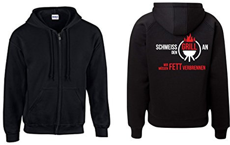 Textilhandel Hering Jacke - Schmeiss den Grill an (Schwarz, XXL)