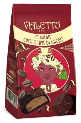 Vialetto Praline di Cioccolato Fondente Ripiene con Cuore al Caffè e Fave di Cacao – ca 15 Praline, Confezione da 150 Grammi, Senza Glutine - Le Passioni di Lamberto