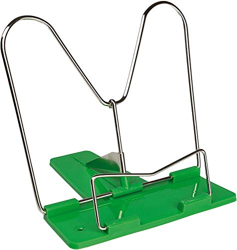 Idena 20007 - Leseständer, Metallbügel in silber, Standfuß in grün, 1 Stück