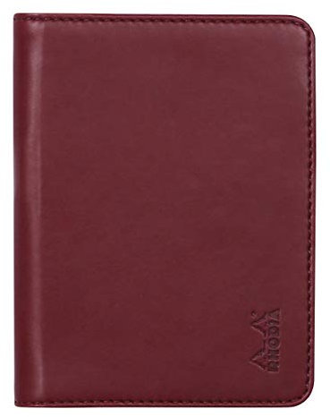 Rhodia 211008C - Mappe für Block oder Notizheft Rhodiarama - N°11, für DIN A7 (7,4x10,5 cm) 9,5x12,5 cm, elegant und praktisch, Weinrot, 1 Stück