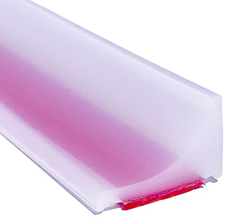 Esufeir 118/3M Clear Wet Room Floor Barrier for Bathroom,Shower Tray | Silicone Shower Dam Door Threshold,Bath Edging Trim Water Retaining Seal Strip,Self-Adhesive Water Stopper for Kitchen Sink