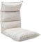 vidaXL Bodenstuhl Faltbar Schlafsessel Sessel Sofastuhl Lounge Bodensessel Liege Bodenkissen Sitzkissen mit Rückenlehne Creme Stoff