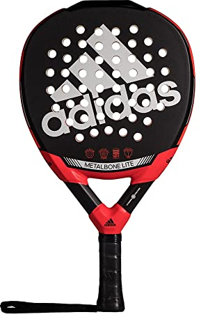 Adidas, Metalbone Lite, Pala de Padel, Negro Rojo, U, Unisex Adultos