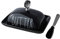 Oskas Funny Decorative Black Porcelain Skull Knob Butter Dish with Lid and Knife, Butter Keeper with Cover for East West Coast Butter
