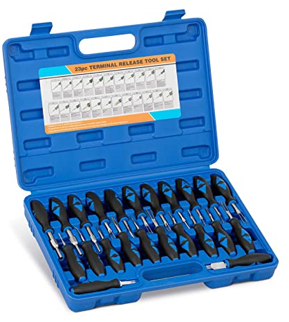 MSW MSW-CA-150 Auspinwerkzeug 23-teilig Kern: Polypropylen, Griff: Gummi (TPR) / Edelstahl Entriegelungswerkzeug Entriegelungswerkzeug Kfz-Stecker Stecker-Entriegelungswerkzeug