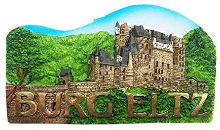 Burg Eltz Germany 3D Kühlschrankmagnet Souvenir Geschenk, Harz handgefertigt Burg Eltz Kühlschrankmagnet Heim & Küche Dekoration Kollektion