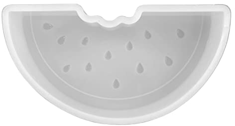 Wassermelone Slice Freshie Silikonform | Größe 10,2 cm breit x 5,1 cm lang x 2,5 cm tief | Gebissene Wassermelone | Wassermelonenform für Frische, Seife, Harz, Kerzen für Aromaperlen hitzebeständig