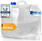 WASSERFELD ® [4x10L] Wasserkanister Faltbar inkl. auslaufsicherem Dosierhahn & Tragehenkel - Robuster Trinkwasserkanister mit Verschlussklappe - Auslaufsicherer Wasserbehälter