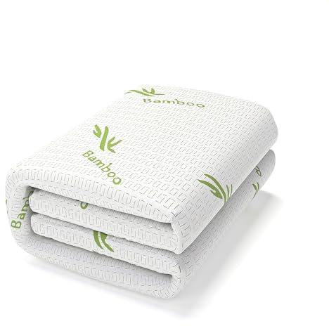 IMFAA Matratzenschoner aus Bambus, wasserdicht, extra tief, 40 cm tief, atmungsaktiv, antiallergisch, geräuscharm, Insektenschutz, Einzelbett, 40 cm