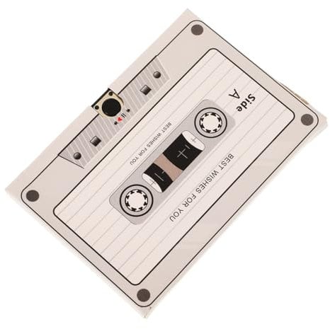 jojofuny Dankeskarte Mit Sprachrekorder Beschreibbare Grußkarte Kassettenband Geburtstagskarten Diktierkarten