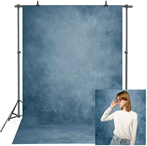 VEOEOV 1.5X2.1m Photo Backdrop Abstract Light Blue Photography Backdrop for Studio Props