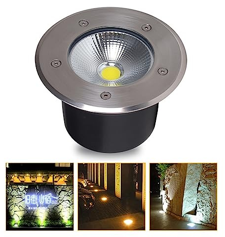VSHENG LED Unterirdisch Licht IP66 Wasserdicht Dekorative Landschaft Lichter AC85-265V Outdoor Einbaugrundlicht für Garten Deck Step Rampe Fluter (Color : Warm White, Size : 15W)