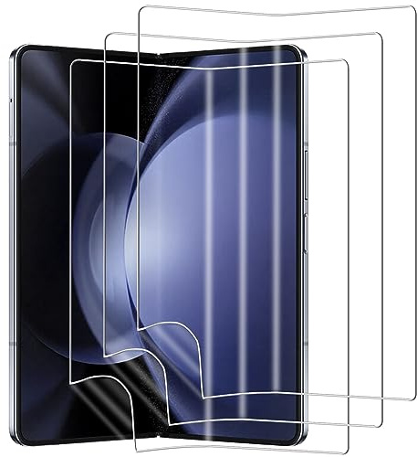 CONAPIKA [3 Piezas] Protector de pantalla para Samsung Galaxy Z Fold 5, Anti-Scratch, Sin Burbujas, Alta sensibilidad Película de Hidrogel Flexible, 3D Soft HD TPU Cobertura Completa Protector