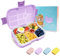 Homtibrm Bento Lunchbox 920 ml, Brotdose Kinder mit 6 Fächern, Vesperbox Jausenbox für Kinder, Mädchen, Jungen, Erwachsene, Arbeit, Schule (Lila)
