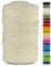 Netuno 1x Makramee Garn Elfenbein 5 mm 200 m Baumwollkordel mit Baumwollkern Textilgarn Kordelband Naturgarn Naturbaumwolle Garn für Makramee Baumwollgarn Dekoschnur farbig Cotton Cord Macrame