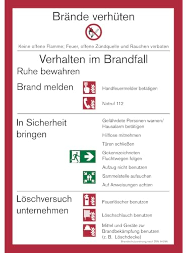 Dreifke® Aushang, Brandschutzordnung Teil A gem. DIN 14096 - Gebäude mit Brandmeldeanlage | PVC | 210x297 mm, 1 Stk