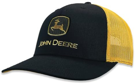 John Deere LP86092 Herren-Mütze mit Applikation, Schwarz/Gold, Gold, Einheitsgröße