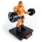 MANCRA Figura decorativa per bodybuilding - Uomo Muscoloso che fa esercizio di bicipiti in palestra, realizzata in resina, ideale per gli amanti del fitness e del bodybuilding, per gli appassionati di