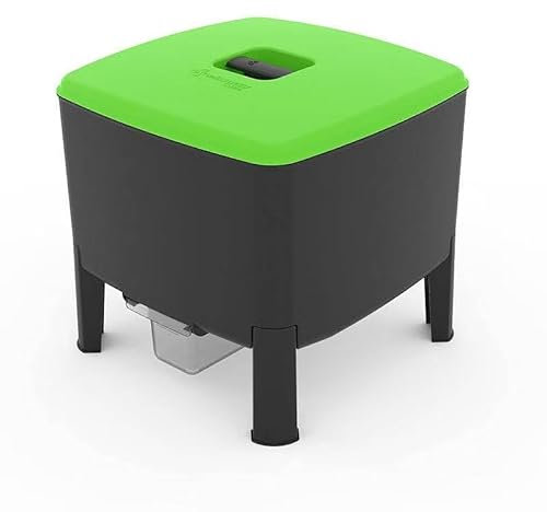 Tumbleweed Cube Wormery, 2 Tray Worm Composting System for Home Use, Indoor or Outdoor Compact Worm Farm, Compost Bin for Kitchen & Garden, Food Waste Recycling, Vermicomposting System