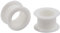 Longbeauty 2er Set Hart Silikon Tunnel Ohr Flesh Hollow Plugs Ohr Piercing Ohrdehner Körper Piercing Expander, Weiß, 18MM