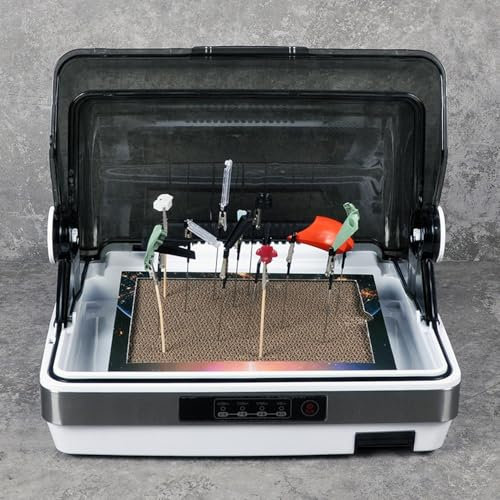 Cabina de Pintura, Cabina de Pintura Modelo de Gran Capacidad con Cubierta Antipolvo, Cabina de Pintura, secador de Pintura en Aerosol con Ajuste de Temperatura de sincronización d