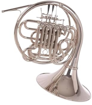 waldhorn Waldhorn Vierklappig B/F-Ton Vernickelt Musikinstrument Mit Mundstücktasche