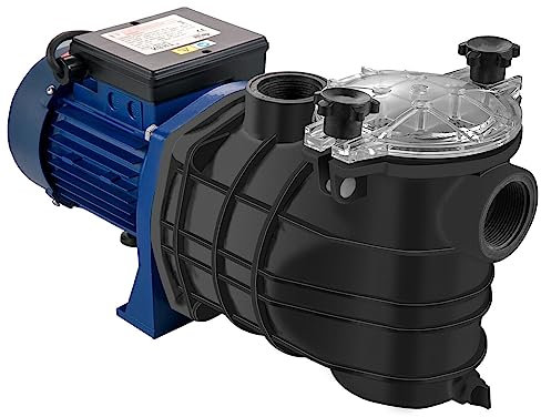 Bomba de piscina 1H-P Bomba de piscina 15000 L/h 750W Bomba de piscina interior/superficial for agua limpia de piscina Operación simple, adecuada para principiantes
