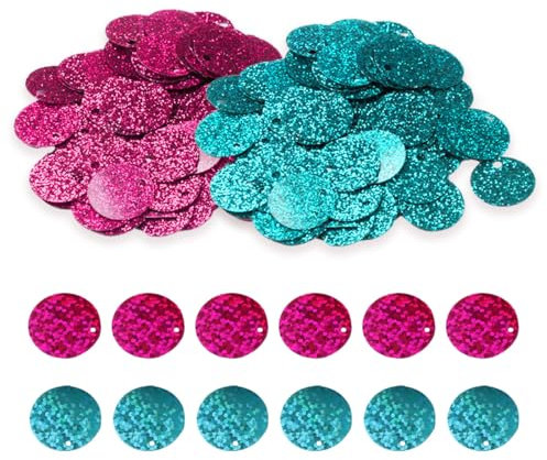 240 Paillettes 2 Colori Grandi Paillettes Con Foro Laser PVC Rotondo Paillettes 15mm Paillettes Colorate Artigianato Paillettes Paillettes Allentato per creazione gioielli cucito paillettes grandi