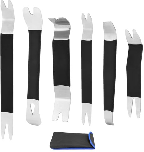 QWORK® 6 Stück Auto Demontage Werkzeuge Set, Fahrzeug Innen-Verkleidung Hebelwerkzeug, Türverkleidung Ausbau Tool Kit