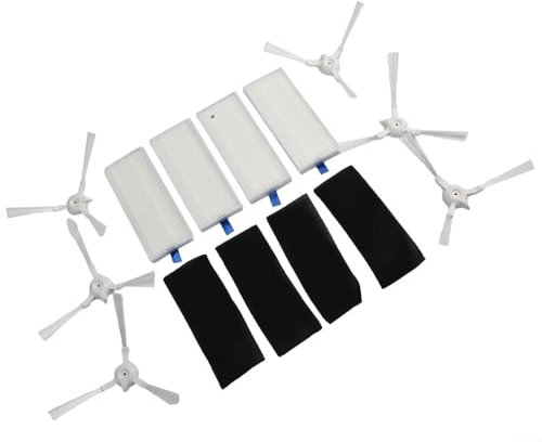Filtre à vide Lastdaytime pour aspirateur robot - Compatible avec X-plorer Serie 50, 45, 20 Aqua - 4 filtres et 6 brosses latérales - Réutilisable