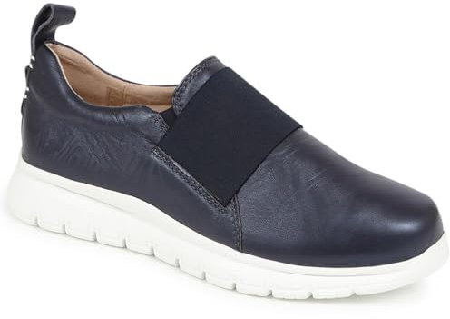 Leather Slip-On Trainers - Navy Size 7