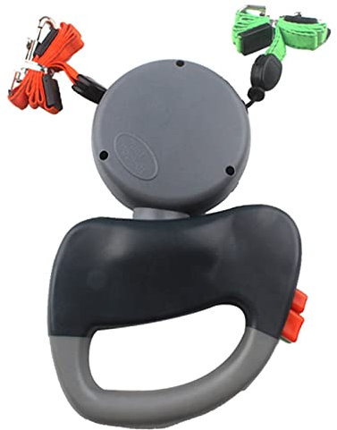 MENDUNER Doppelleine Für 2 Hunde, Flexi Leine, 3 Meter, Grau