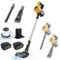 Squaeltirs 3-In-1 Handheld Vacuum Cleaner Cordless Vacuum,for Dewalt 20V 2x 5.0AH Battery,Upright Handheld Stick Vacuum,Brushless,150000r/min,for Hardwood Floor Carpet Car Pet Hair
