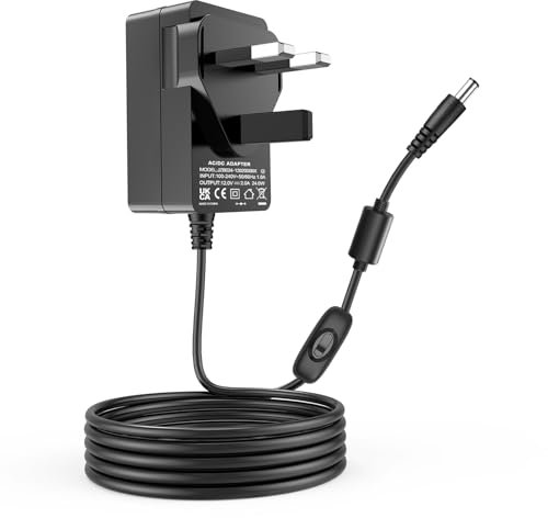 TKDY 12V 2A AC Power Adapter for Record Player Speaker, Compatible with LP&No.1, 1byone, Audio-Technica and Crosley Radio CD Turntable Record Player Power Cord