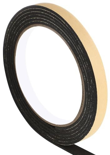 Cinta adhesiva negra impermeable de sellado de una sola cara para baño, cocina, inodoro, esquinas de pared, ventanas, estufa de gas, a prueba de polvo, moho, aceite, 10 mm x 2 m