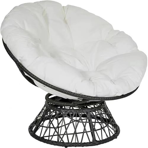 YHXAIQ Verdickte Runde Sitzkissen für Hängesessel/Gartenstuhl & Boden - Polyester+Baumwolle Outdoor, Outdoor Kissen Rund, Runde Sitzkissen(White,180 x 180 cm)