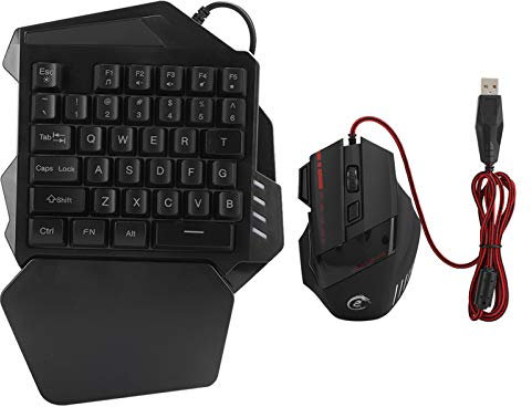 Set di Mouse Tastiera da Gioco con una Sola Mano Ergonomica, Accessorio da Gioco per Computer da 35 Tasto per / / OS X, Ideale per i Giocatori di PC