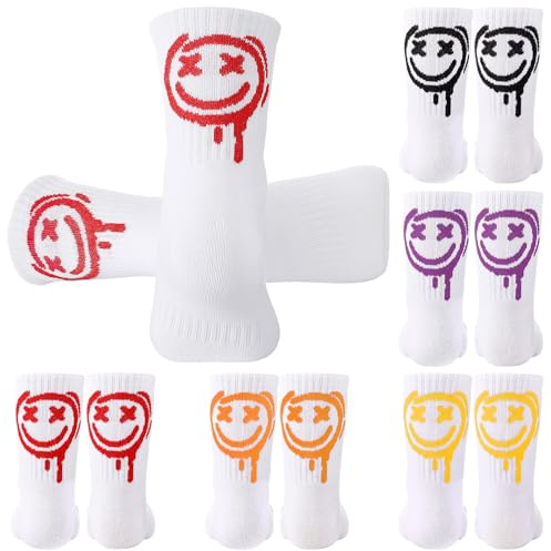 Utensilsto Socken Jungen Sportsocken Kinder Tennissocken Jungen Mädchen | gekämmte Baumwolle,Rippenstruktur für sicheren Sitz ohne Verrutschen,Lustige Motiv,für Schule, Sport und Freizeit