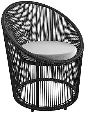 CL Taura Resin Lounge Chair Outdoor Black, 68x70x78cm (DxWxH)