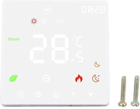 Programmable Floor Heating Thermostat, Touch Screen, 90-240V, Energy Efficient Constant Temperature Control - Wireless Digital Usb Wifi Programmer Kit, Ideal for Gas Boiler Wat