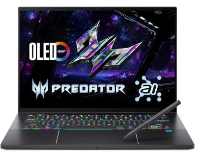 Acer Predator Triton 14 AI (PT14-52T-95GU) AI Gaming Laptop, 14 Inch WQ2.8K OLED 120Hz Touch Display, Intel Core Ultra 9 288V, 32GB RAM, 2TB SSD, NVIDIA GeForce RTX 5070, Windows 11, QWERTZ Keyboard