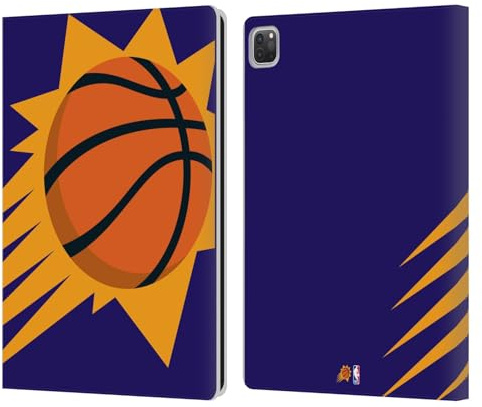 Head Case Designs Offizielle NBA Zu Gross Phoenix Suns Logo Leder-Wallet-Hülle Kompatibel mit Apple iPad Pro 12.9 2020/2021/2022